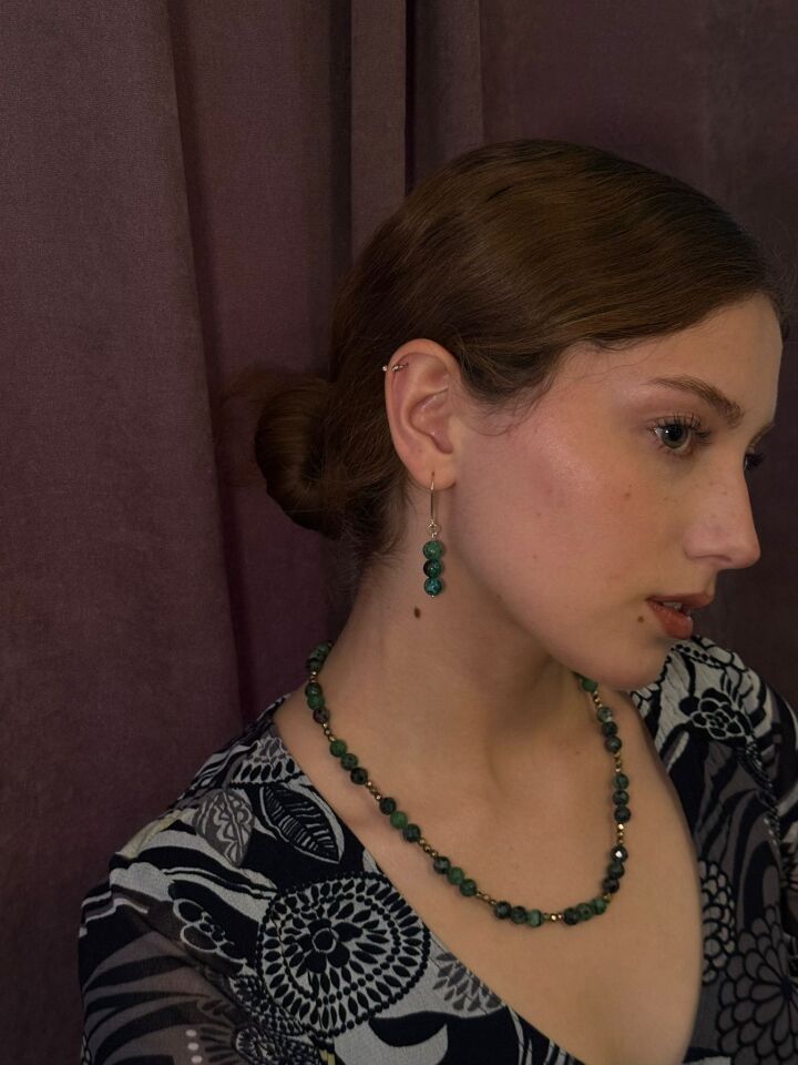 Seraphine – Azurit Küpe