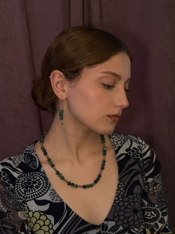 Seraphine – Azurit Küpe