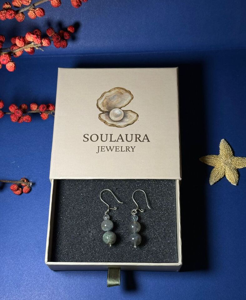 Nyx – Labradorit Küpe