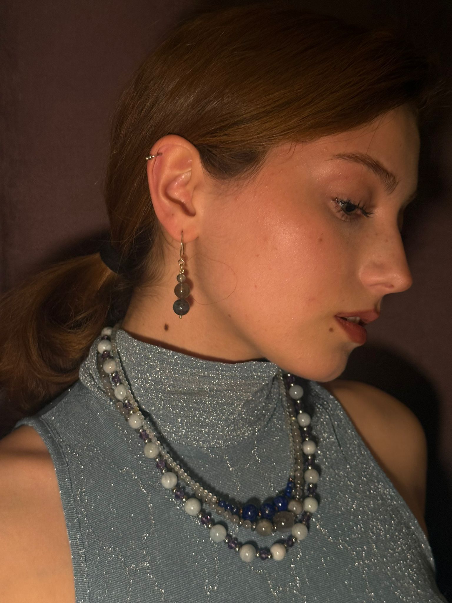 Nyx – Labradorit Küpe