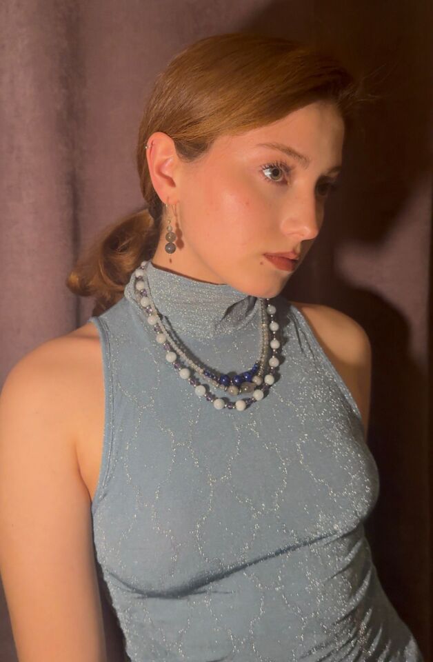 Iris – Akuamarin & Ametist Kolye