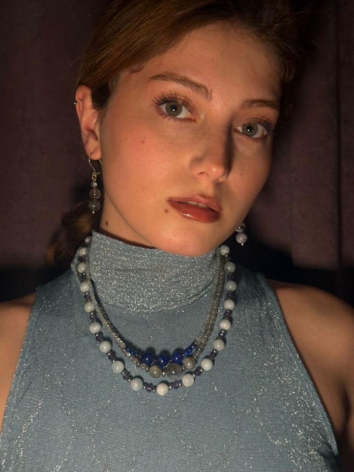 Iris – Akuamarin & Ametist Kolye