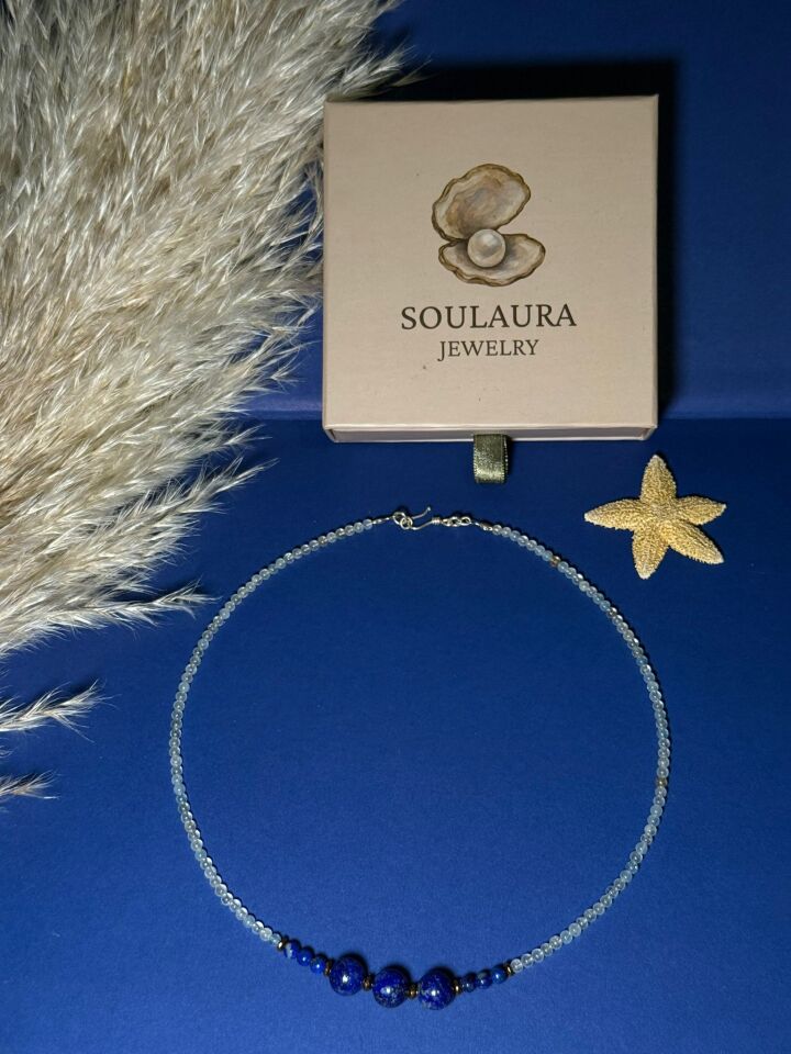Theia – Labradorit & Lapis Lazuli Kolye