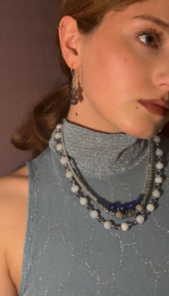 Theia – Labradorit & Lapis Lazuli Kolye