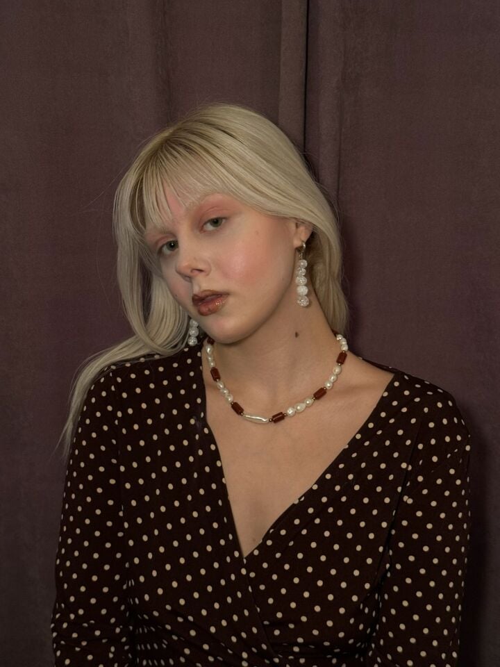 Hera – İnci & Kırmızı Akik Kolye