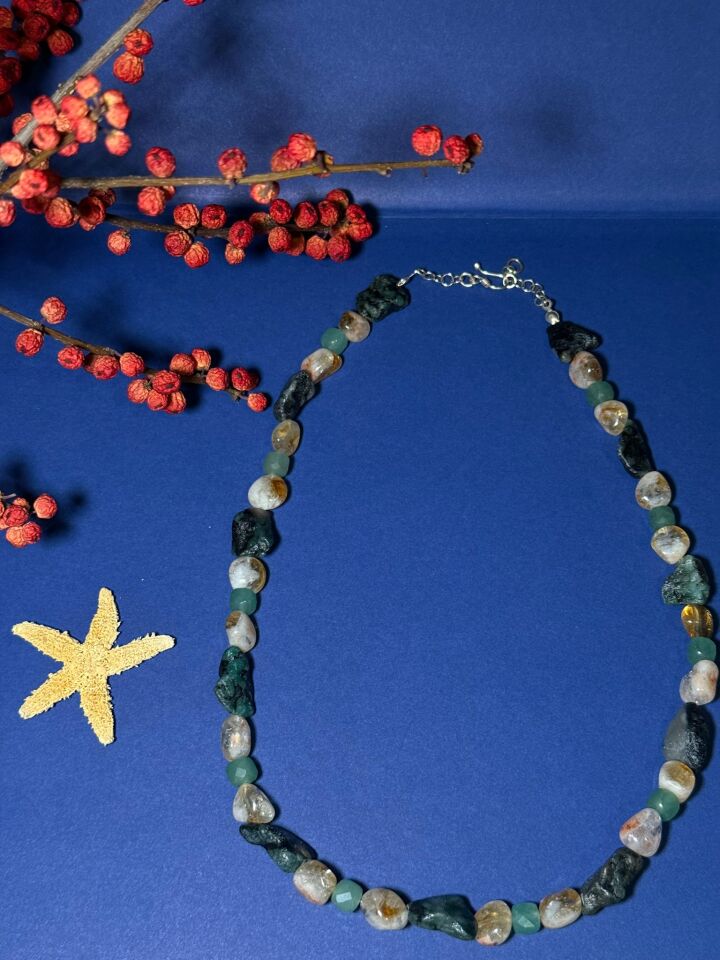 Anka – Zümrüt, Aventurin & Sitrin Kolye