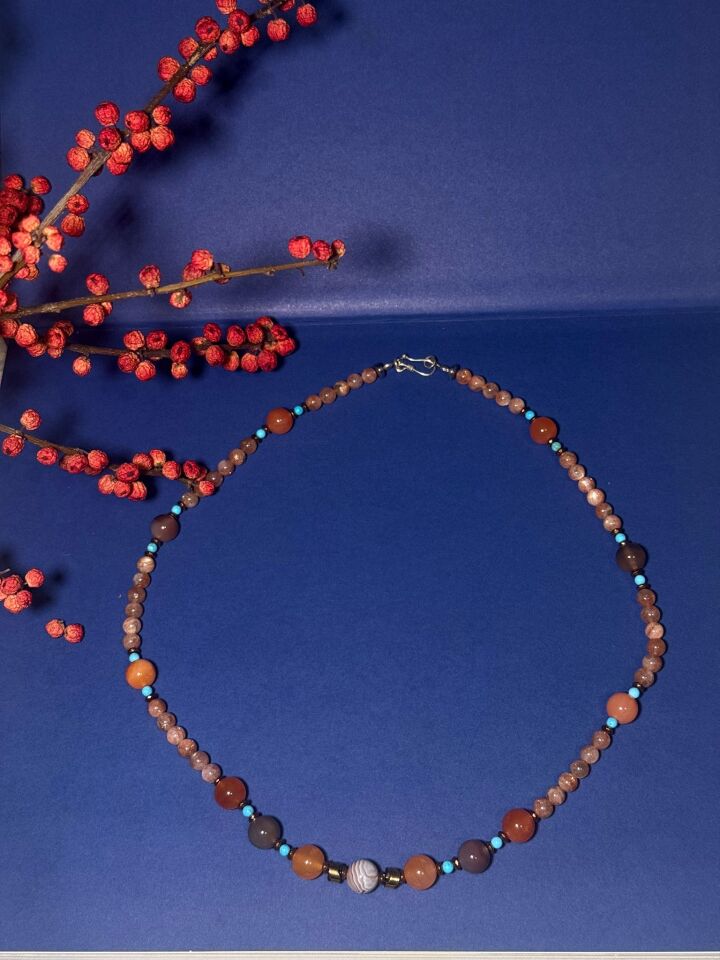 Aelia – Güneş Taşı & Turkuaz Kolye