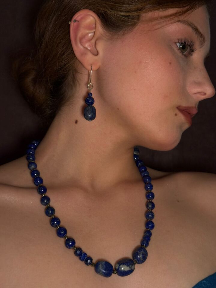 Azize – Lapis Lazuli & Hematit Kolye