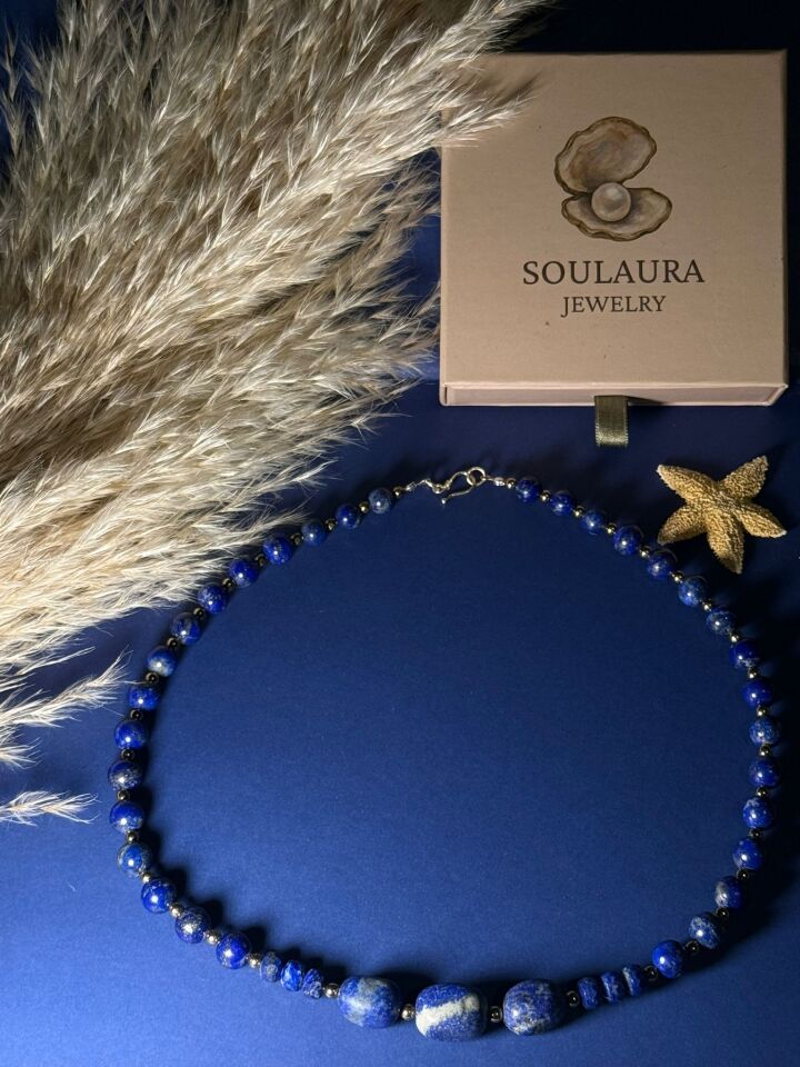 Azize – Lapis Lazuli & Hematit Kolye