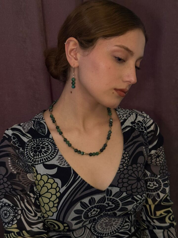 Ahu – Anyolit & Hematit Kolye