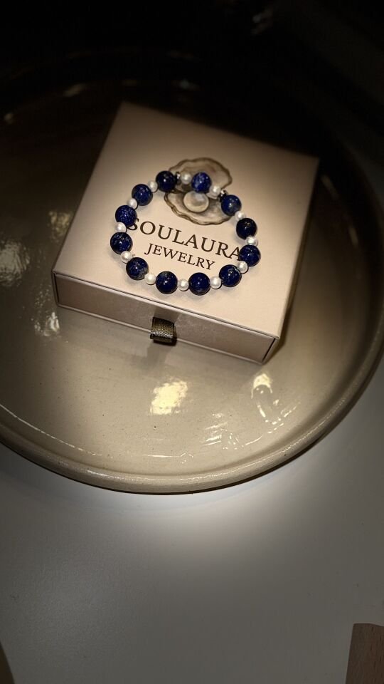 Celest Pearl – Lapis Lazuli & İnci Kadın Bileklik