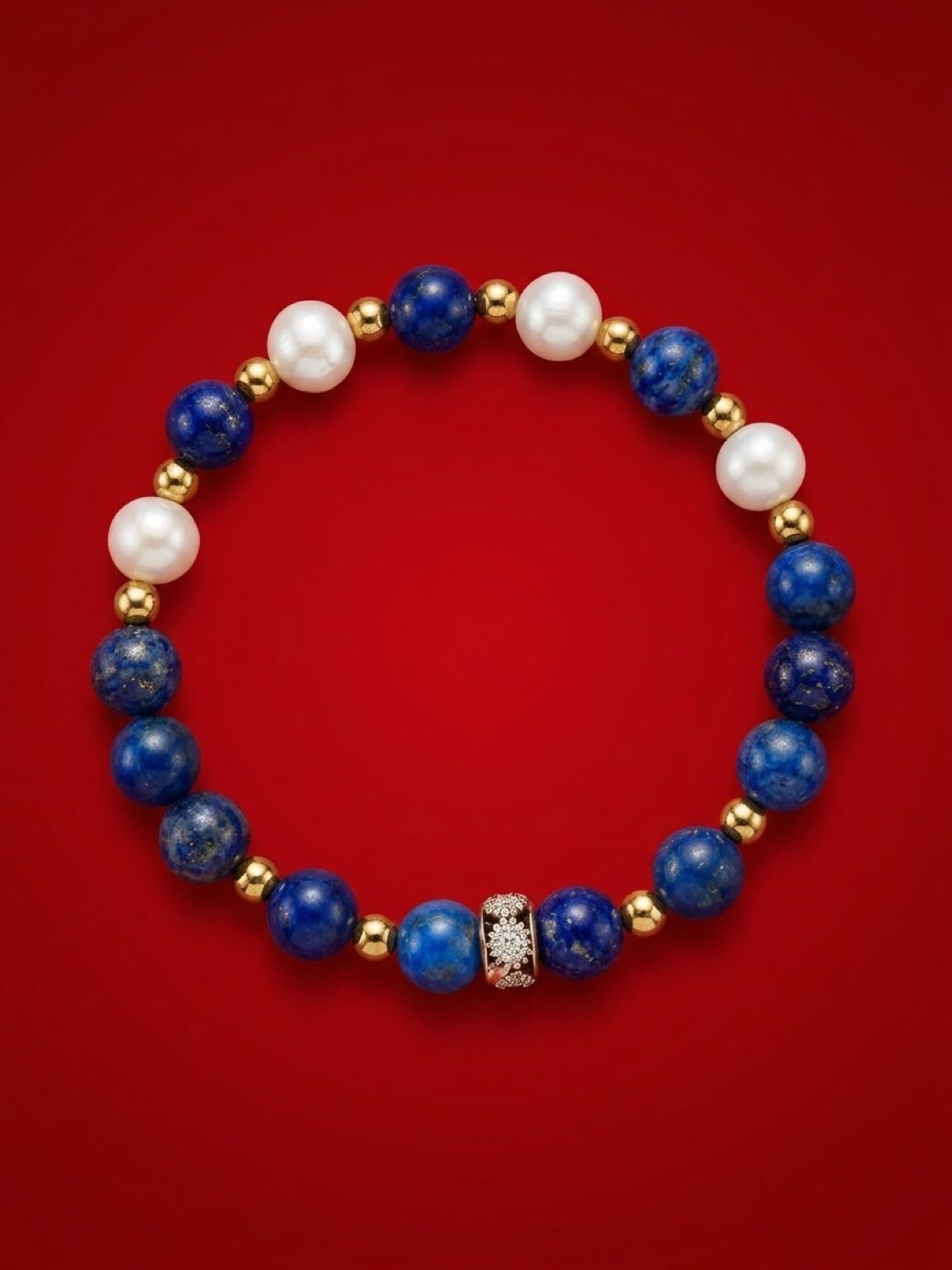 Celest Pearl – Lapis Lazuli & İnci Kadın Bileklik