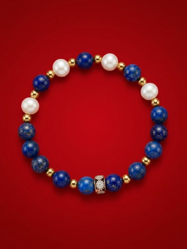 Celest Pearl – Lapis Lazuli & İnci Kadın Bileklik