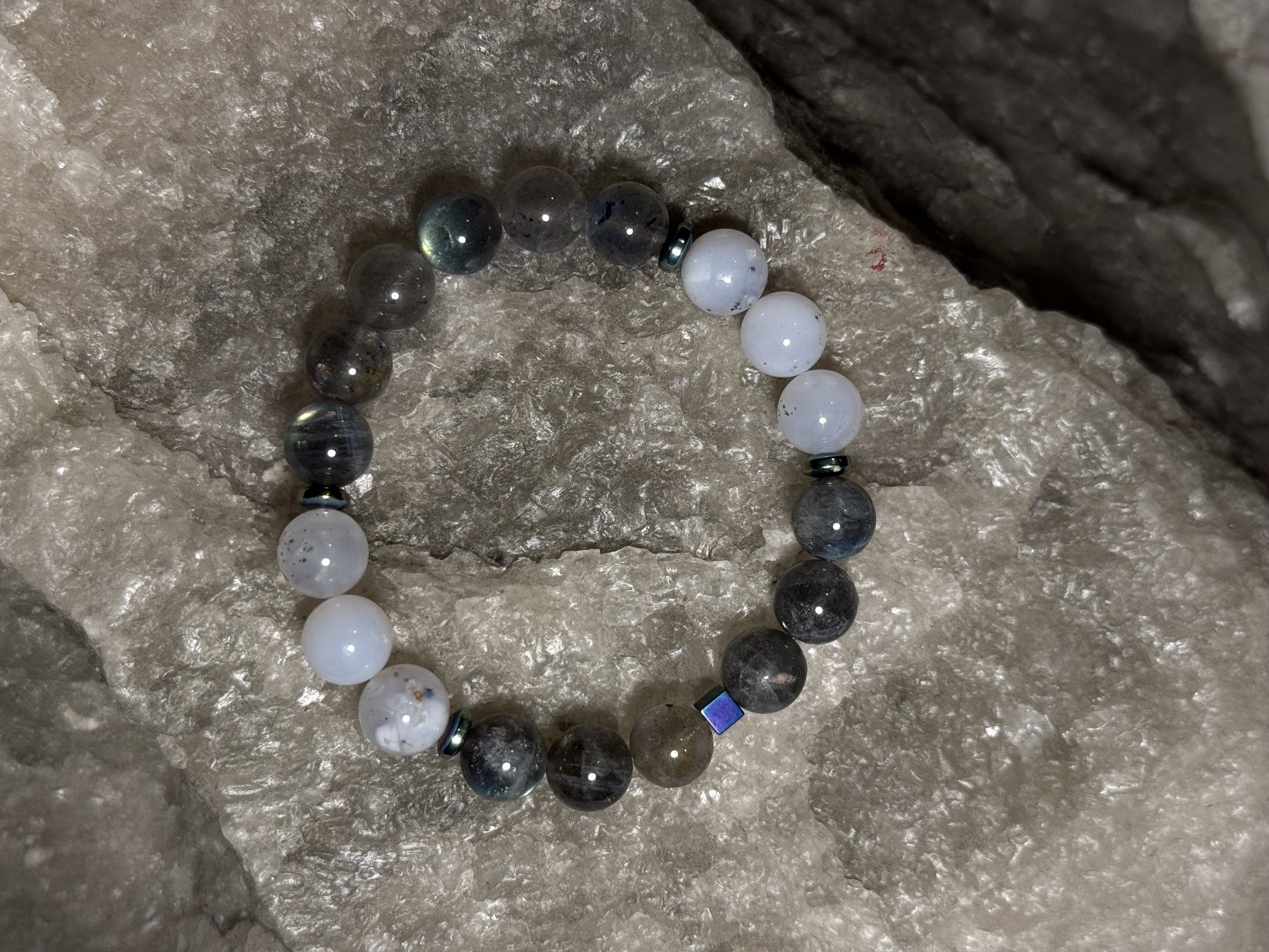 Altair – Labradorit & Merlinit Erkek Bileklik