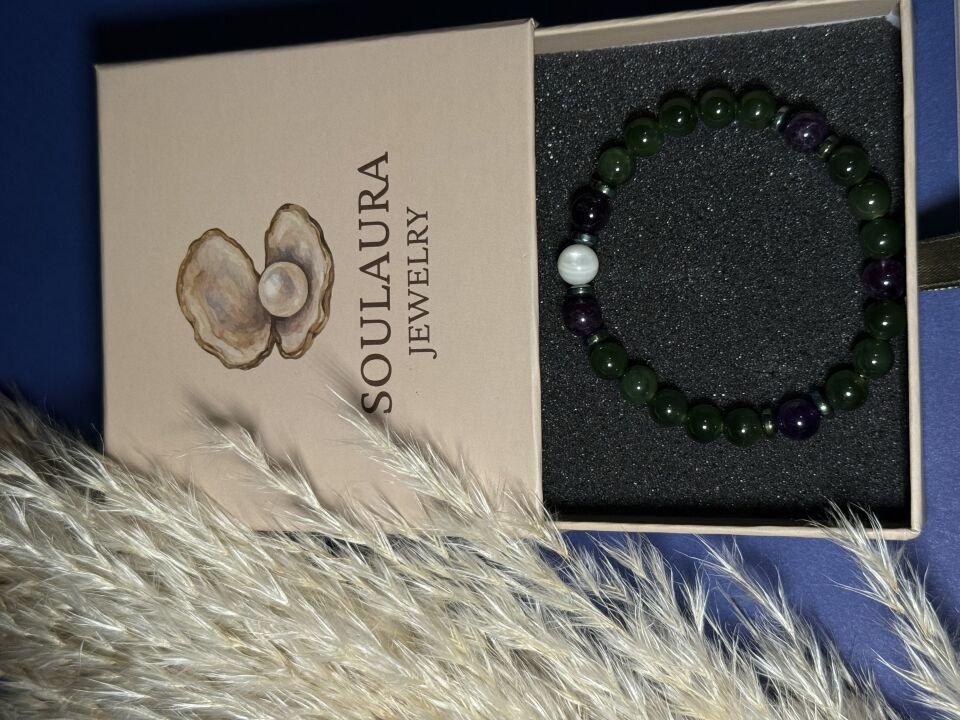 Elysian – Yeşim, Ametist & Aytaşı Erkek Bileklik