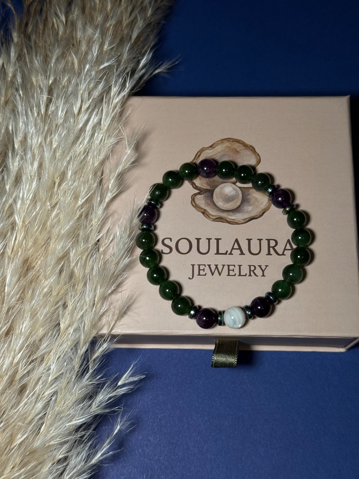 Elysian – Yeşim, Ametist & Aytaşı Erkek Bileklik