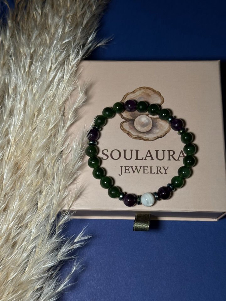 Elysian – Yeşim, Ametist & Aytaşı Erkek Bileklik