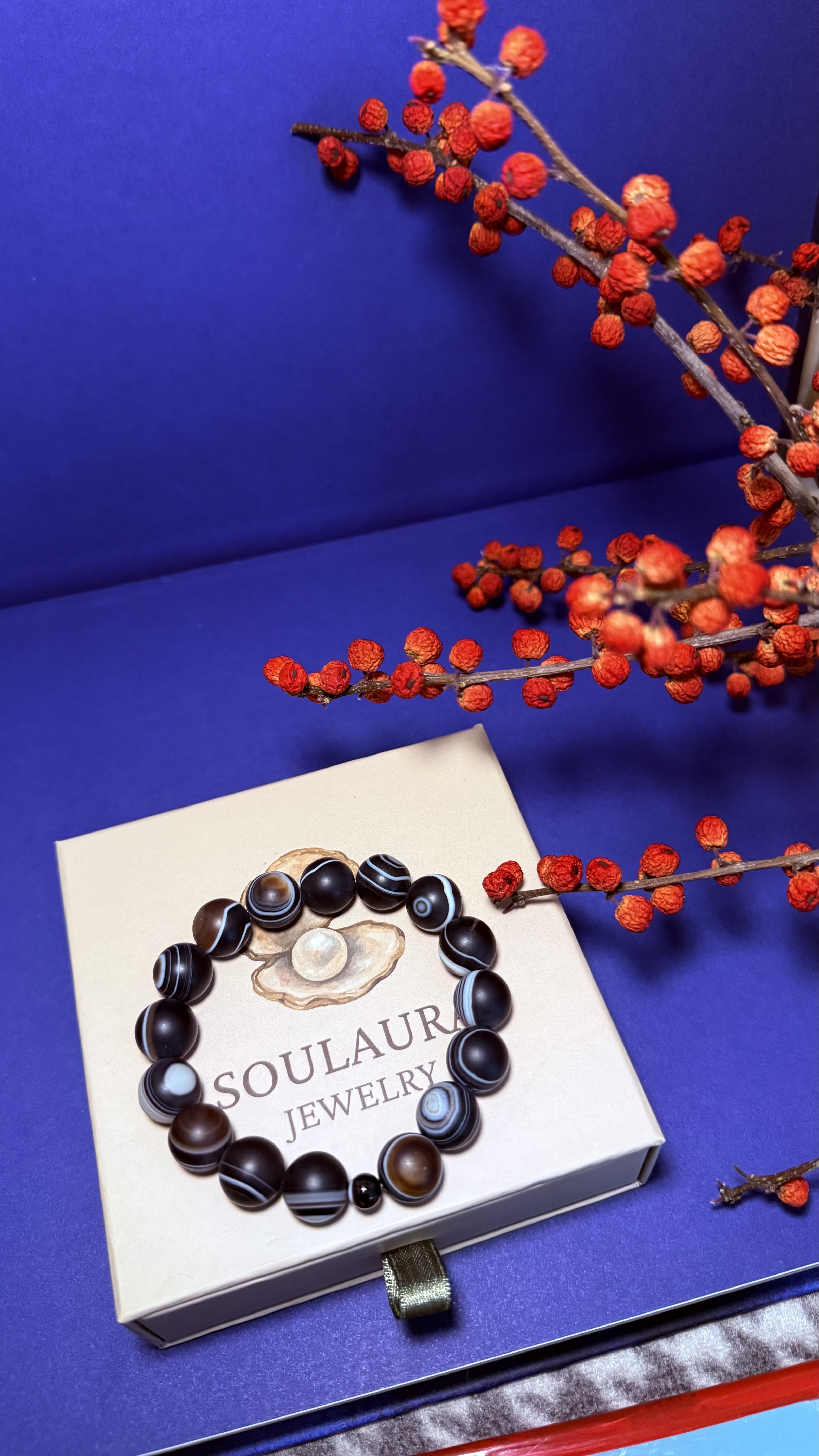 Pollux – İri Mat Göz Akik Erkek Bileklik