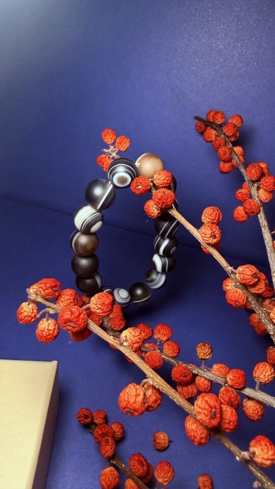 Pollux – İri Mat Göz Akik Erkek Bileklik