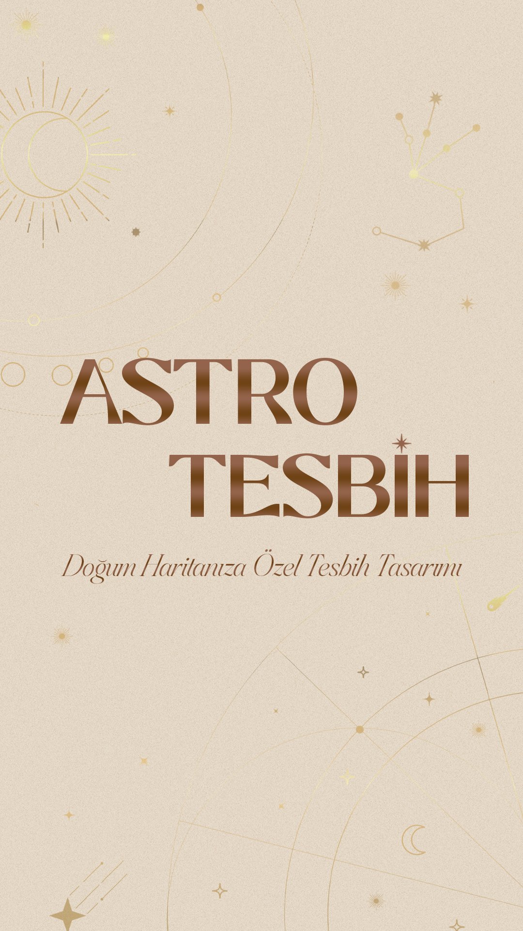 Astro Tesbih - Doğum Haritanıza Özel Doğal Taş 925 Gümüş Tesbih Tasarımı