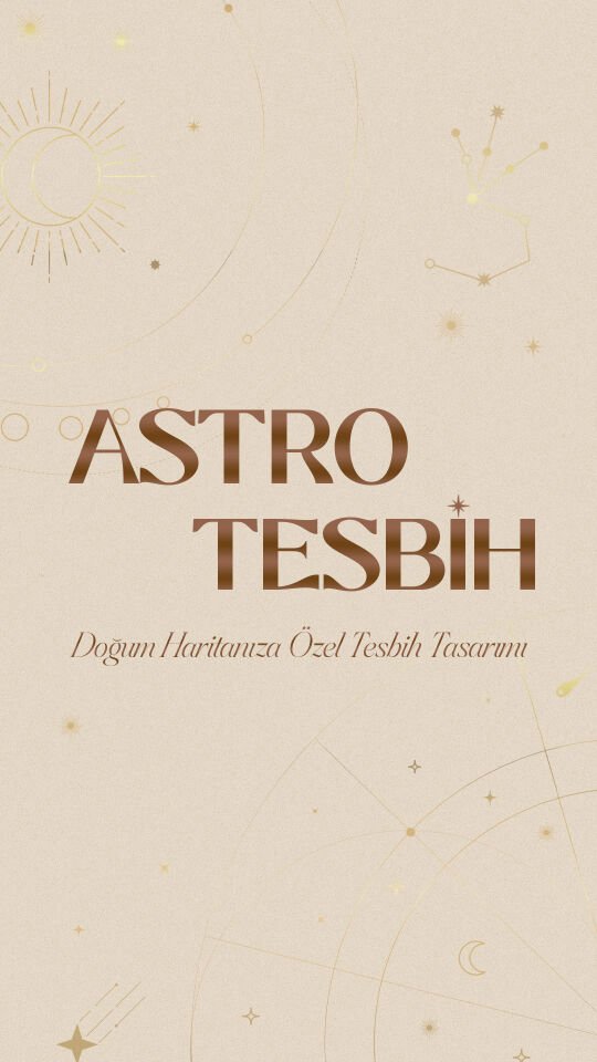 Astro Tesbih - Doğum Haritanıza Özel Doğal Taş 925 Gümüş Tesbih Tasarımı