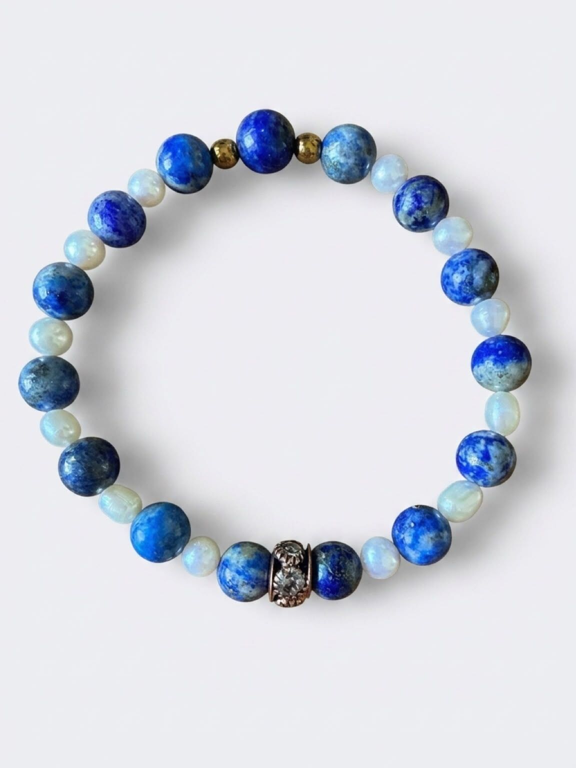 Astraea Bileklik - Lapis Lazuli • Doğal İnci • Hematit