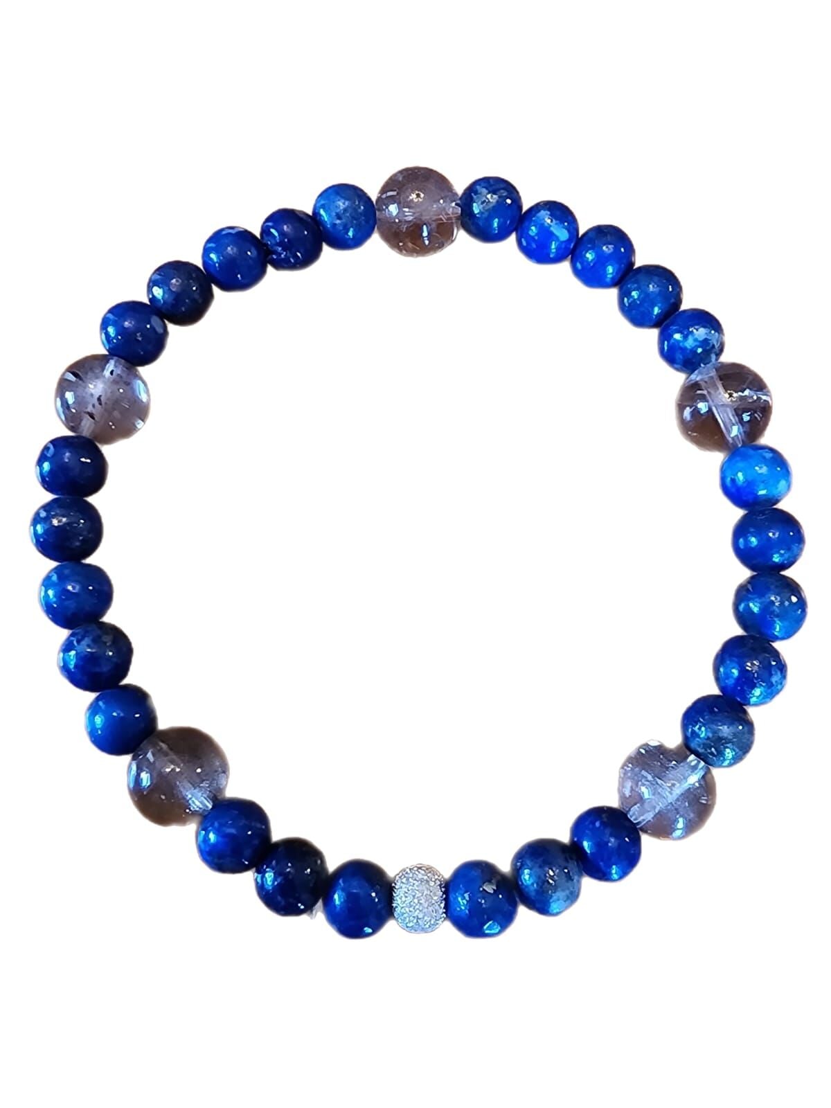 Deep Ocean Bileklik - Lapis lazuli ve Dumanlı kuvars